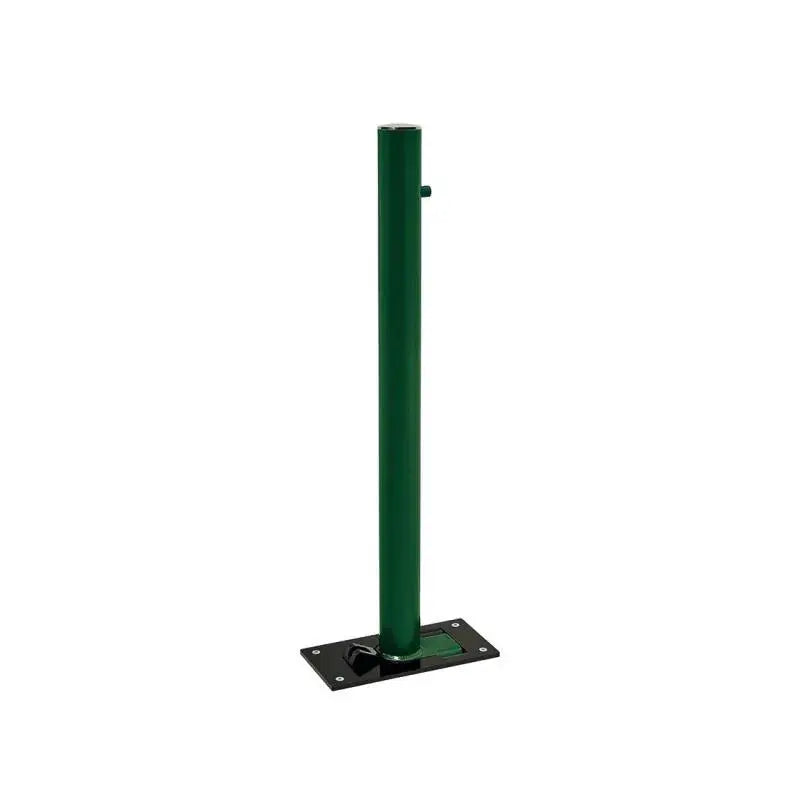 Potelet rabattable solibloc pommeau Inox brossé vert