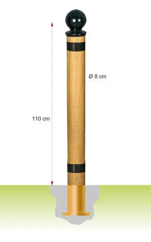 Potelet Bilboquet bois et acier - France Collectivités