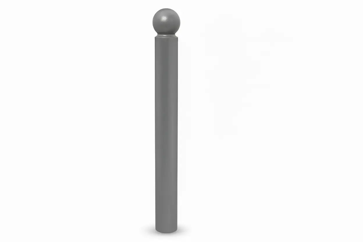 Potelet Province avec pommeau inox brossé pour aménagement urbain moderne