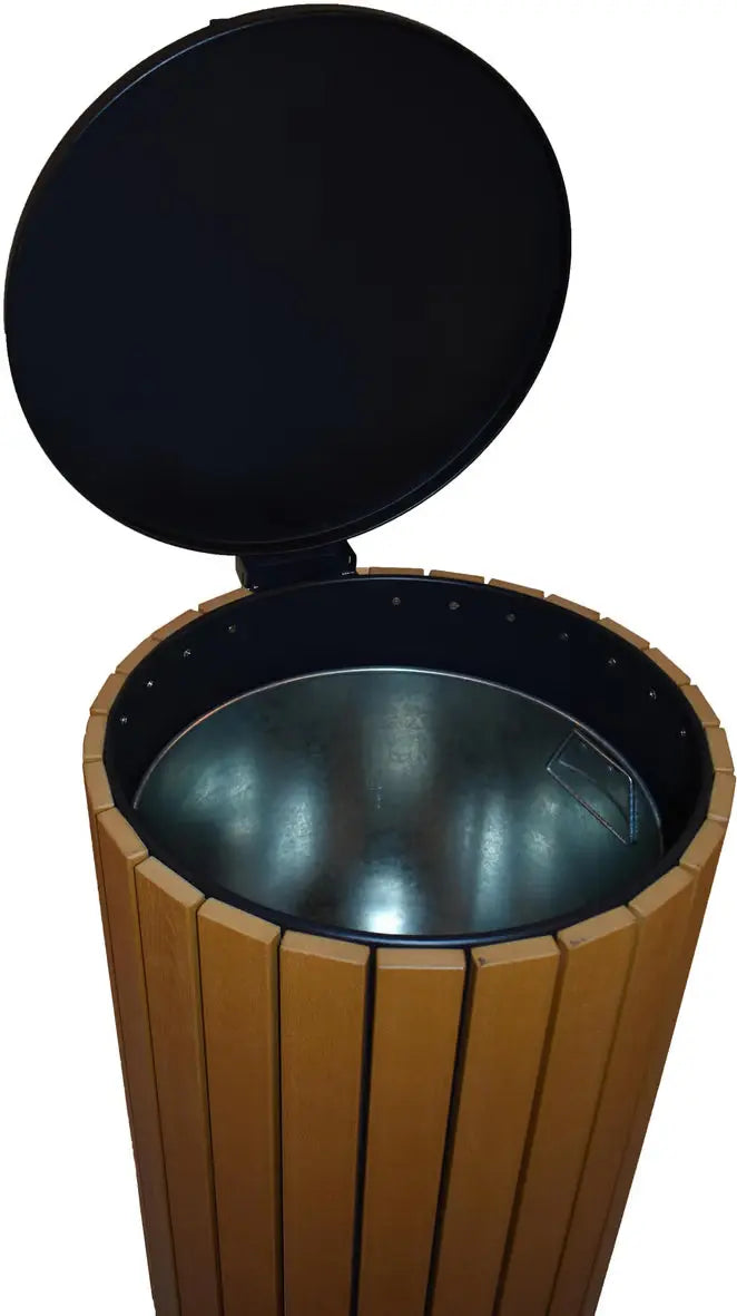 Poubelle extérieur 90L imitation bois