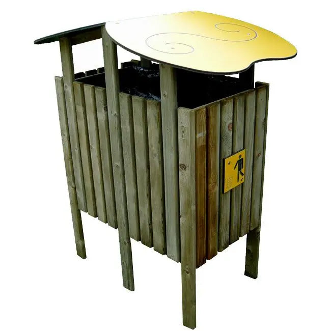 Corbeille bois eco duo 2 x 100 litres france collectivités