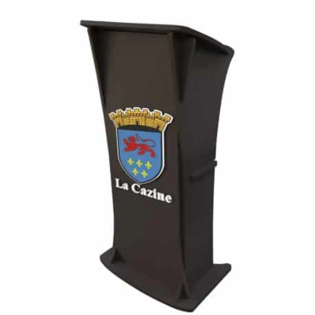 Pupitre Chambord personnalisable avec panneau de façade imprimé sur PVC découpé