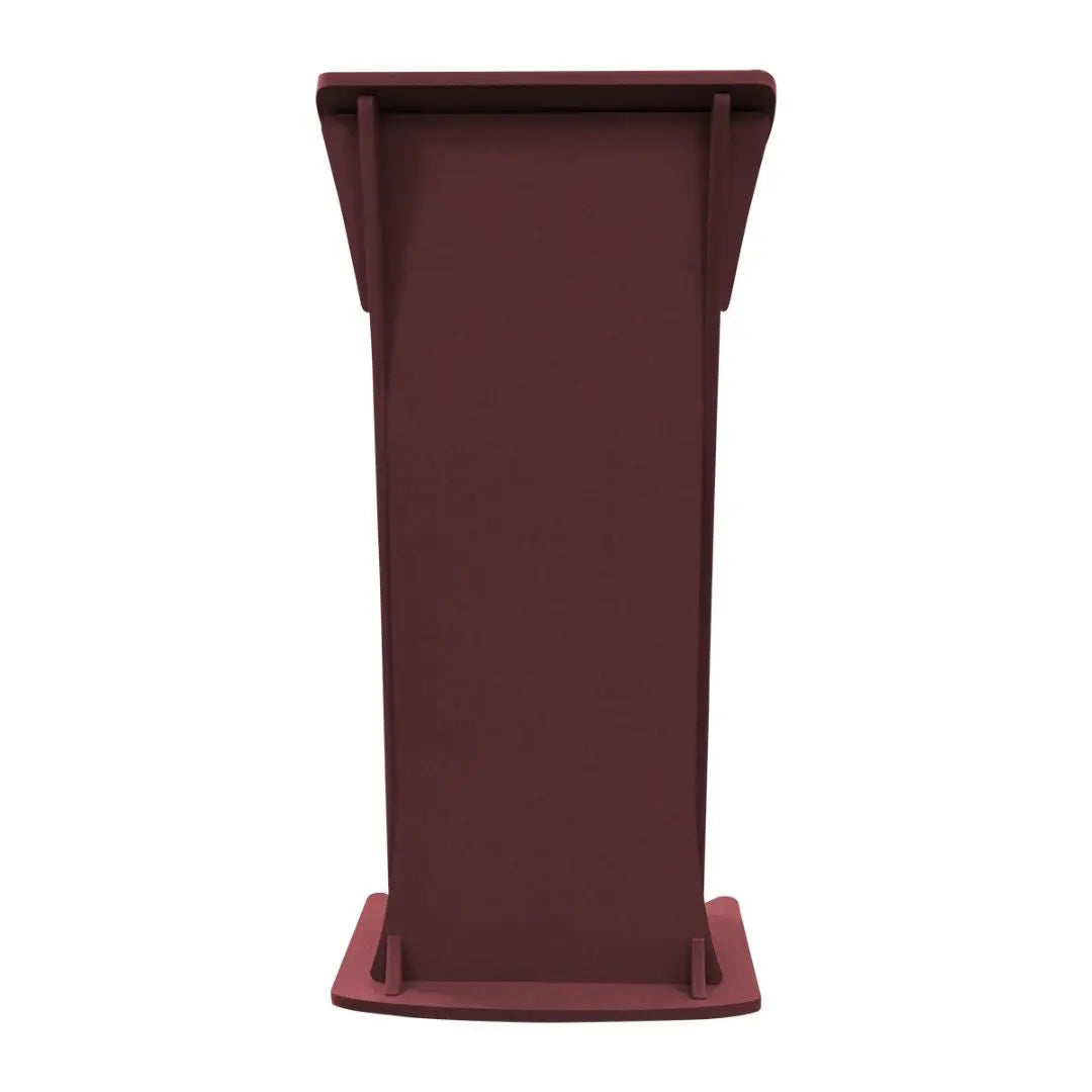 Vue latérale du pupitre Chambord en MDF avec forme ergonomique et finition moderne