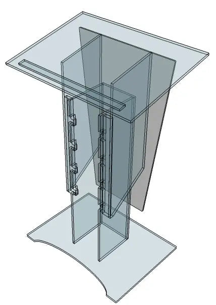 Pupitre plexiglas réglable en hauteur france collectivités