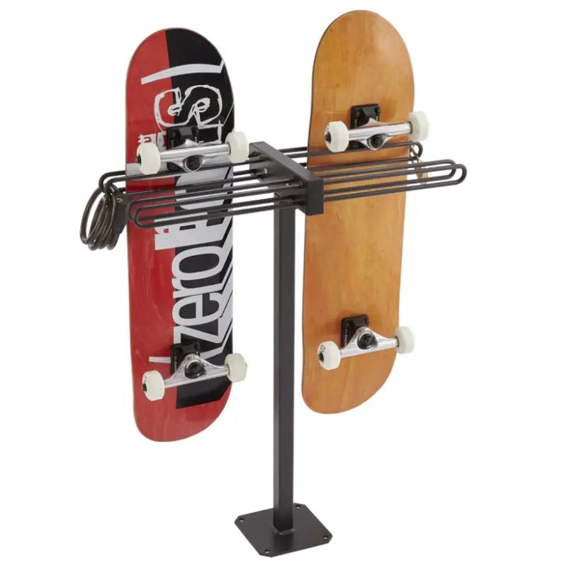 Range 4 skateboards sur pied avec antivol - France Collectivités