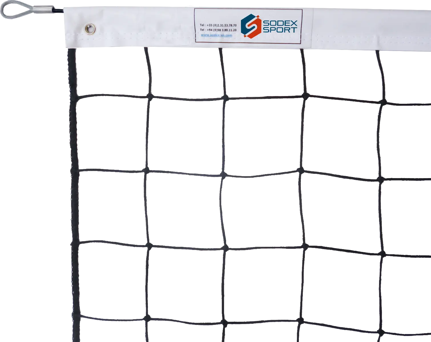 Filet de volley-ball compétition tressé 3 mm tension par câble france collectivités