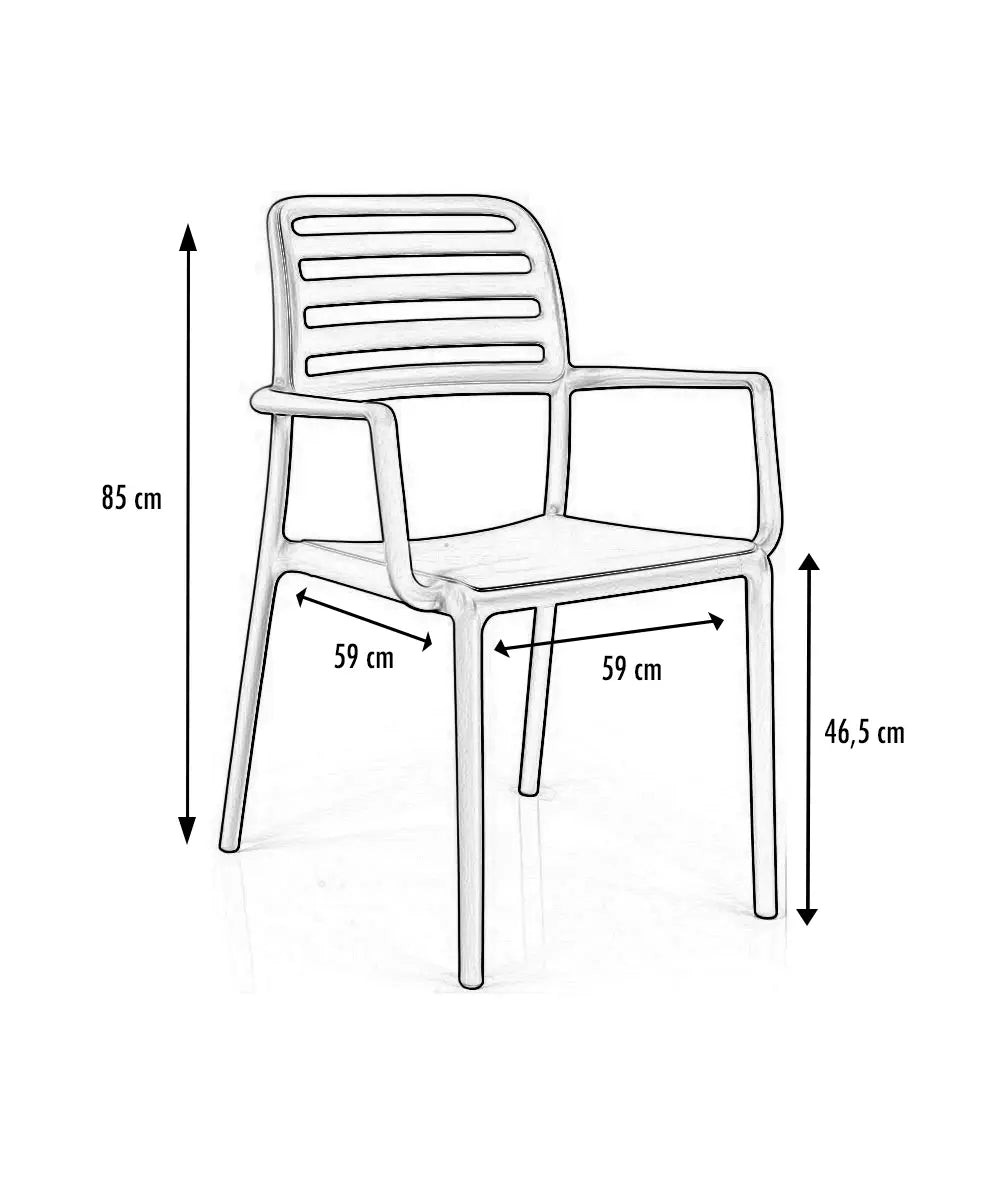 Fauteuil polypro Costa france collectivités