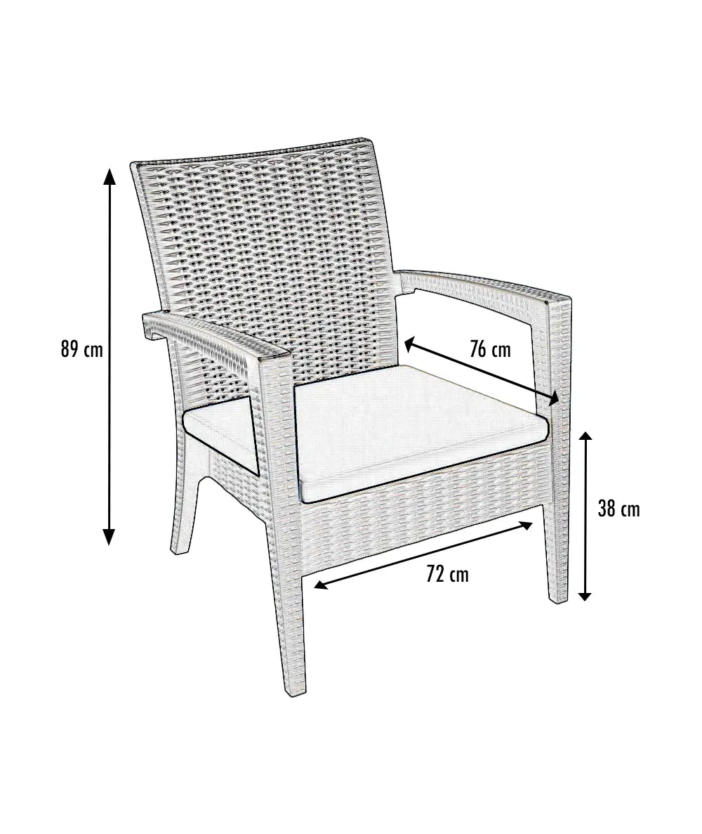 Fauteuil bas polypro Miami france collectivités