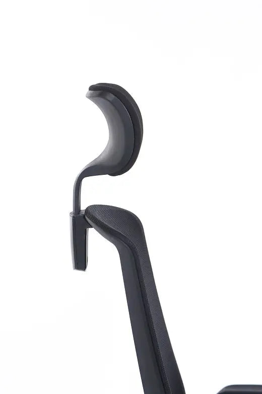 Chaise de bureau Scott avec pied nylon blanc et dossier noir