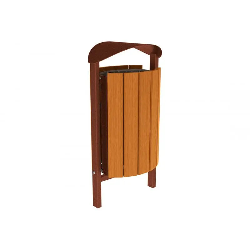 Corbeille Silaos acier et bois 50L