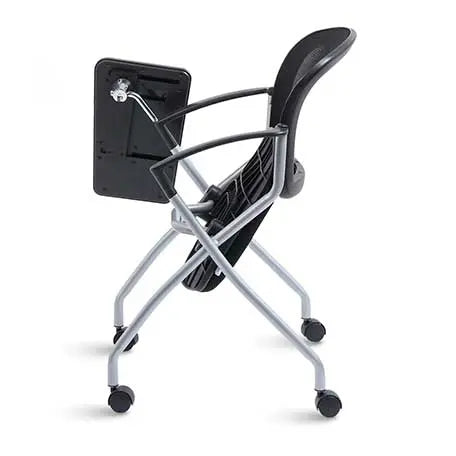 Chaise roulante avec tablette-écritoire Spacemesh (lot de 2) - France Collectivités