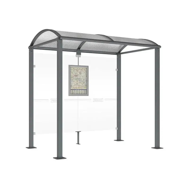 Station de bus Noirmoutier 2,5 m ou 5 m avec poteaux acier 80x80 mm