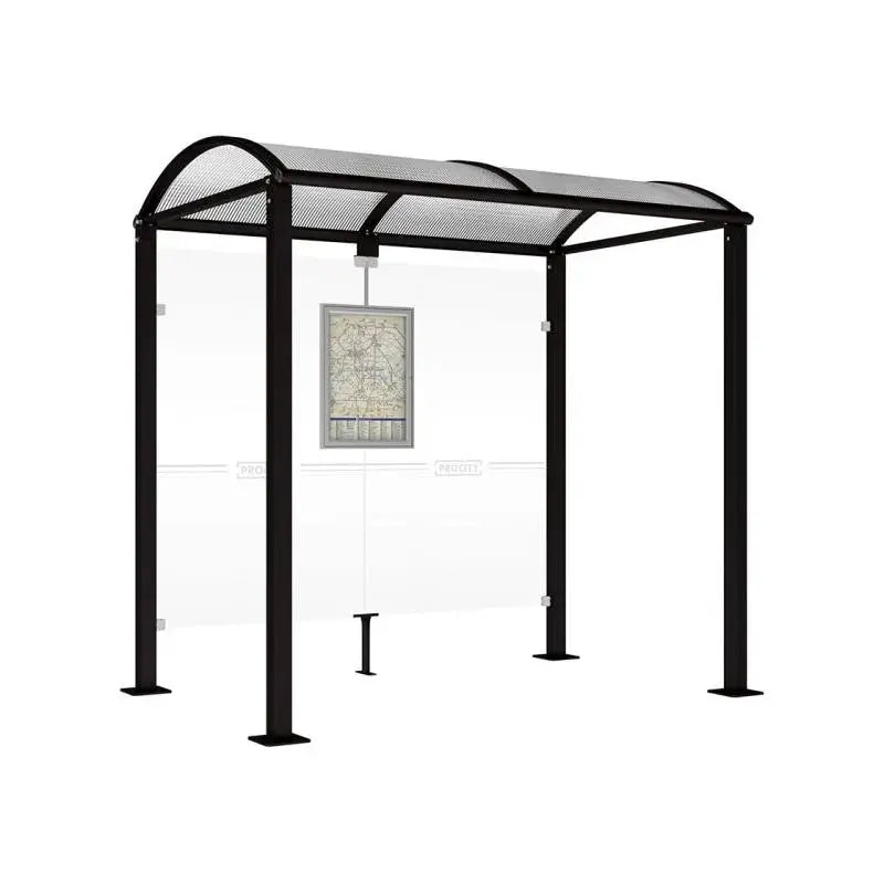 Abribus Noirmoutier avec voûte en polycarbonate alvéolaire 6 mm