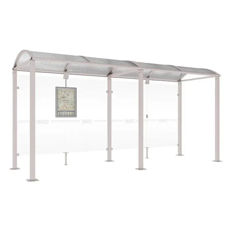 Station de bus Noirmoutier avec structure acier et design minimaliste