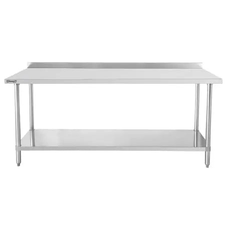 Table de travail inox 600 avec dosseret Casselin