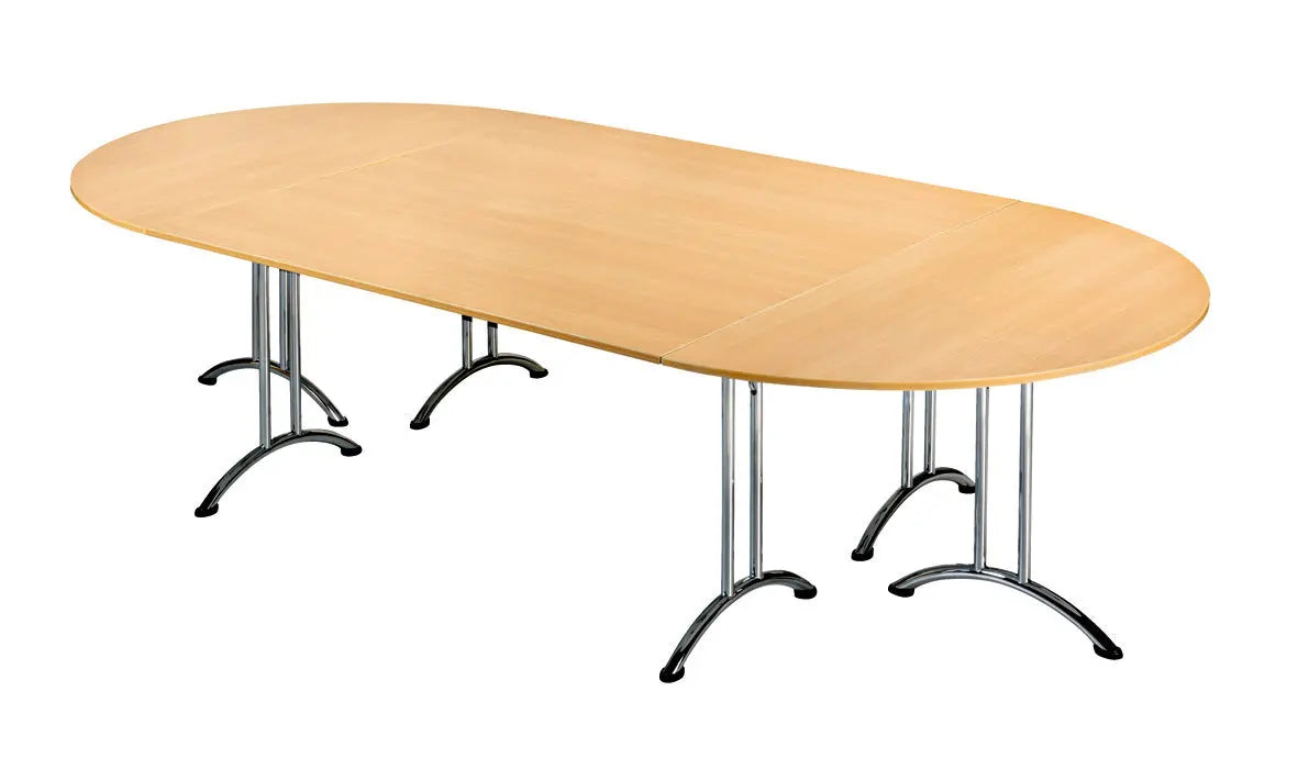 Table pliante mélaminée pieds courbés chromés - France Collectivités