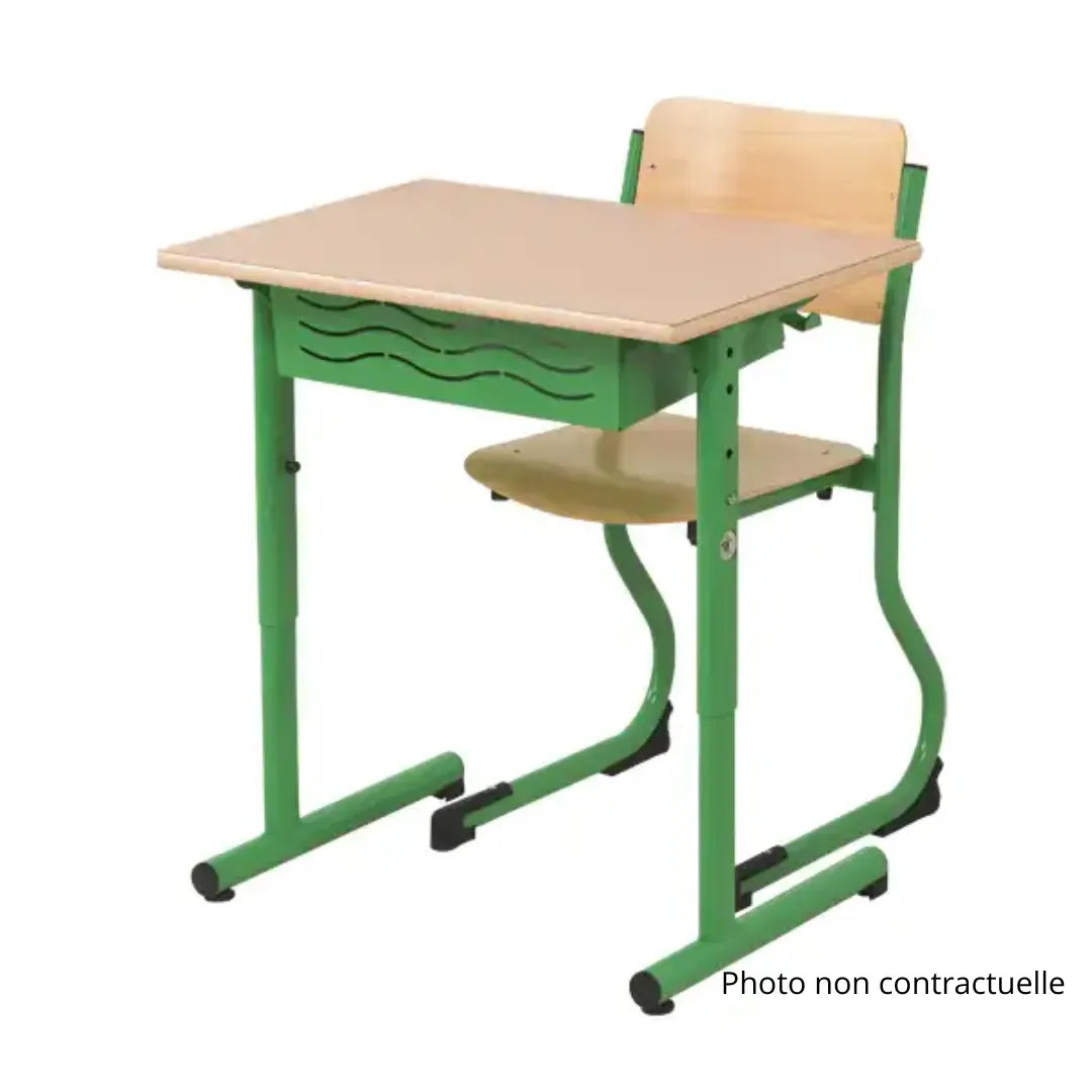 Table scolaire réglable VELA avec casier