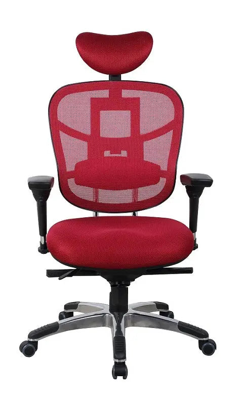 Fauteuil de bureau Tecknet avec pied en aluminium poli robuste