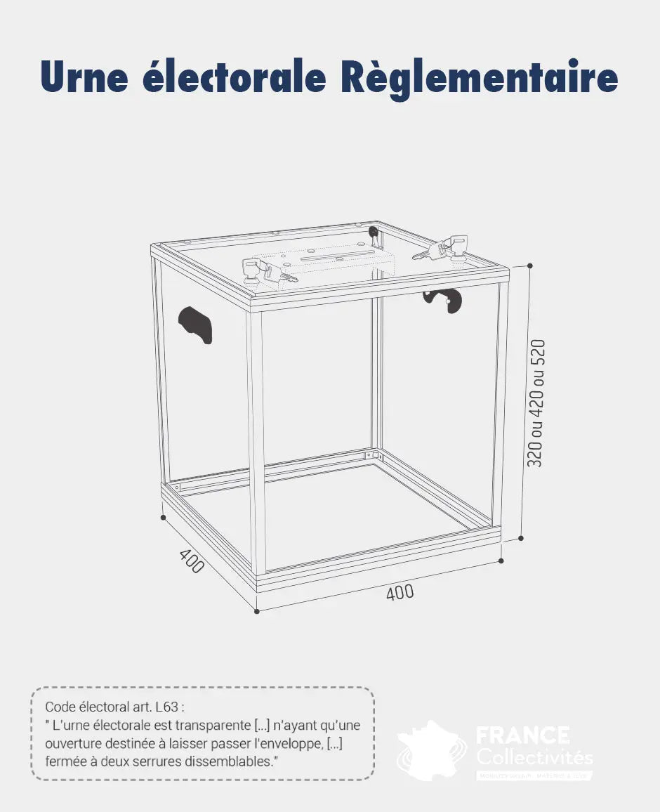 URNE ELECTORALE REGLEMENTAIRE 600 - 800 BULLETINS france collectivités