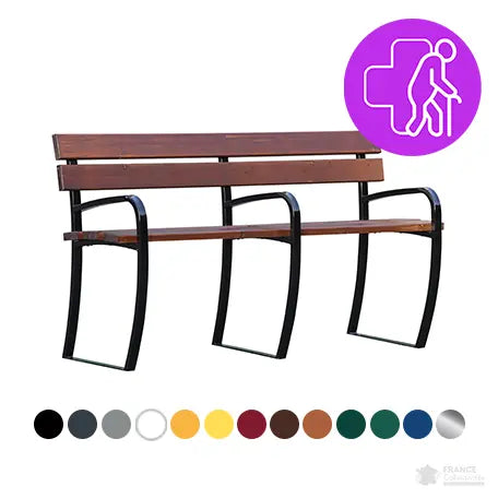 Banc bois et acier Confidence Confort Senior