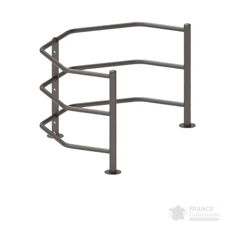 Barrière sélective fixe en acier galvanisé avec structure robuste pour aménagement de voirie