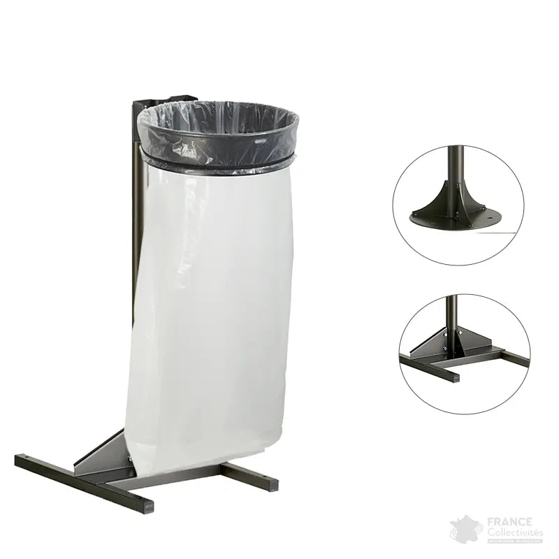 Support sac 110L Ecollecto sur poteau