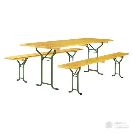 Ensemble brasserie tubulaire 200 x 60 cm - France Collectivités