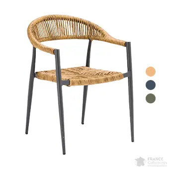 Fauteuil tressé Santana france collectivités