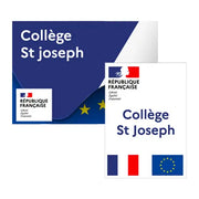 Plaque personnalisables "Liberté Égalité Fraternité" pour établissements publics france collectivités