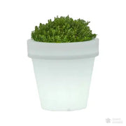 Pot décoratif lumineux Azuro rond LED RGB 6W avec télécommande pour ambiance extérieure