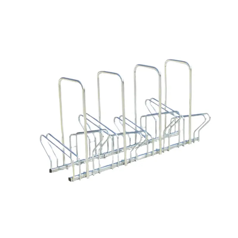 Râtelier hollandais pour 8 vélos au sol avec arceaux antivol Mottez - France Collectivités