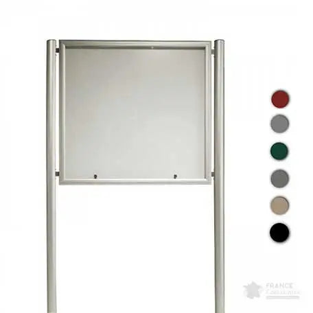 Vitrine extérieure Reverso simple face sur piètement france collectivités