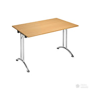 Table pliante mélaminée pieds courbés chromés - France Collectivités
