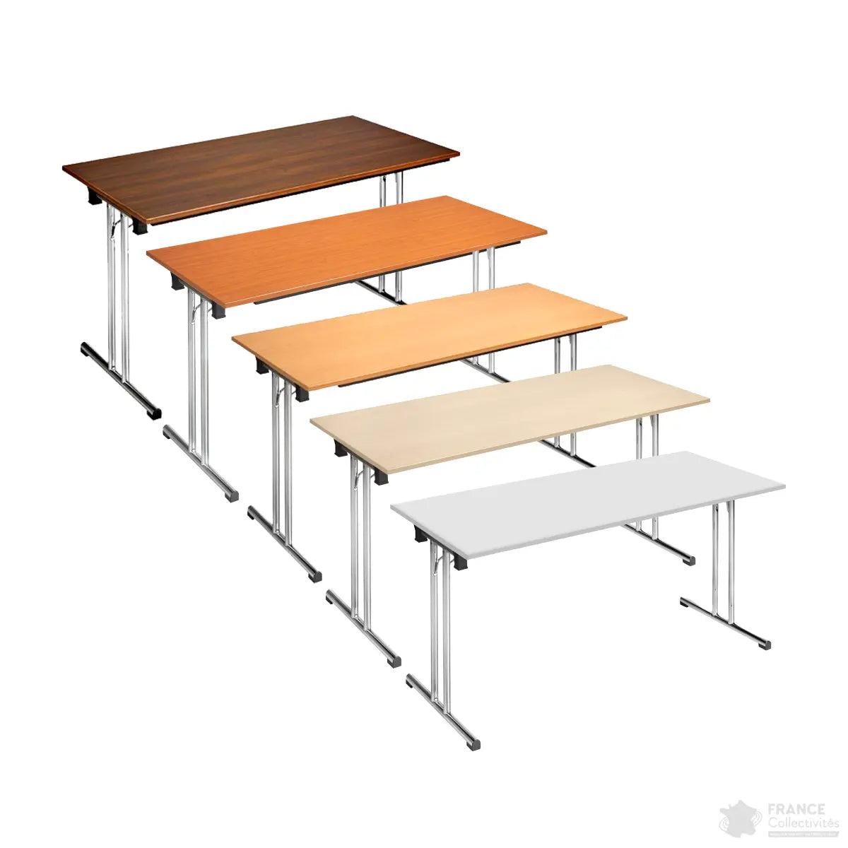 Table pliante stratifiée pieds chromés - France Collectivités