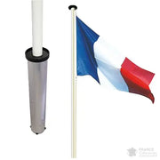 Lot avec mât de 6 m aluminium + fourreau + pavillon France offert france collectivités