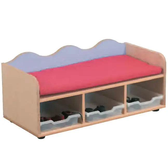 Banc bois à rangement Babi Color france collectivités