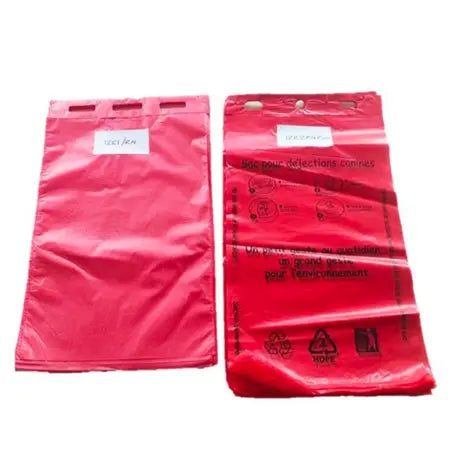 Lot de 2000 sachets à déjections canines gants rouge france collectivités