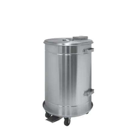 Conteneur mobile à pédale étanche en inox stagno france collectivités