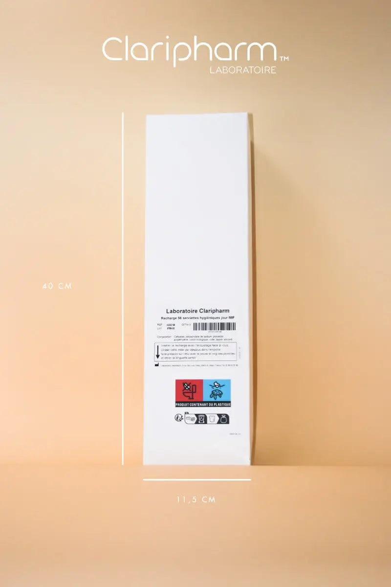Lot de 4 recharges 40 serviettes 100% coton pour distributeur de protections périodiques france collectivités