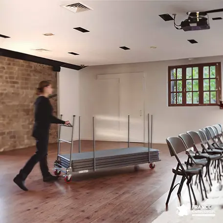 Chariot xl trolley table rectangle 150 cm 180 cm - France Collectivités